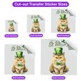 thumbnail image 5 of Happy St. Patrick’s Day Persian with Green Hat Shamrocks Rainbow Cutout Transfer Sticker Cat Lover Kitten Owner Gifts Transparent Decal Art Decor - 03007, 5 of 5