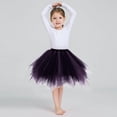 thumbnail image 2 of Baby Girls Soft Fluffy Tutu Skirt Toddler Party Carnival Girl Mesh Tutu Princess Skirt Flower Girl Dress Eggplant, 2 of 4