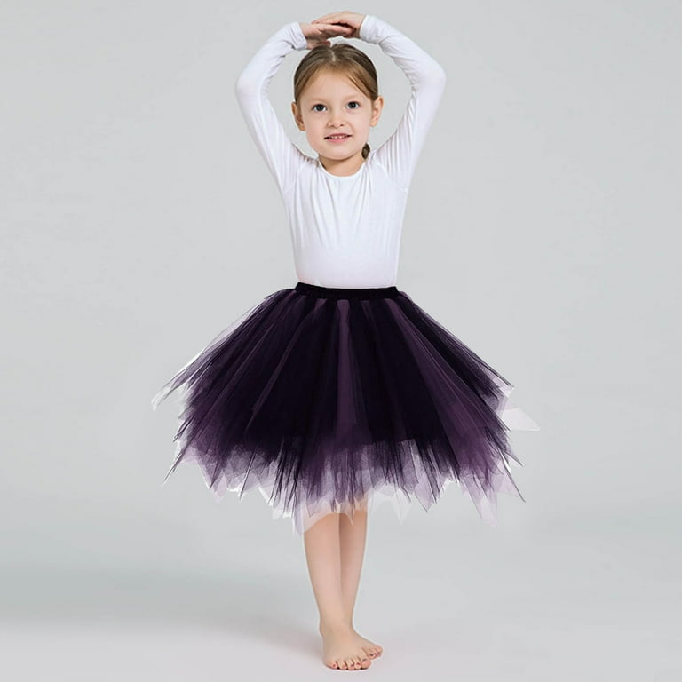 Girls Dresses Soft Fluffy Tutu Skirt Carnival Mesh Tutu Skirt