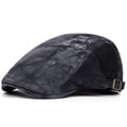 thumbnail image 1 of Gorra plana negra lavada ajustable para hombres y mujeres, 1 of 2
