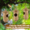 thumbnail image 2 of Colgante de madera BESWORLDS de Hummingbird House, paquete de 3 con cuerdas, 2 of 6