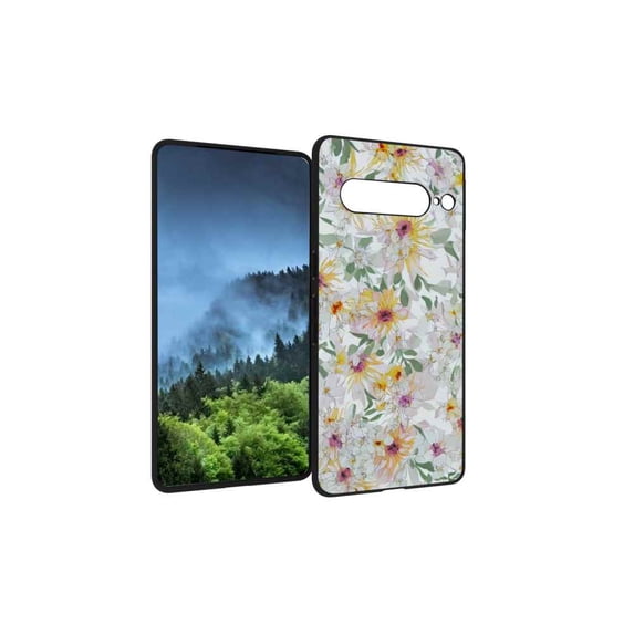 Compatible with Google Pixel 7 Pro Phone Case, Flowers-19 Case Men Women, Flexible Silicone Shockproof Case for Google Pixel 7 Pro