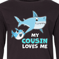 thumbnail image 4 of Inktastic My Cousin Loves Me with Cute Sharks Long Sleeve Youth T-Shirt, 4 of 5