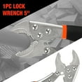 thumbnail image 3 of DNA Motoring TOOLS-00033 DNA MOTORING Orange Durable 5Pc Multi-Use Forged Hardened Steel Lock Jaw Needle Nose Plier Adjustable Wrench, 3 of 6
