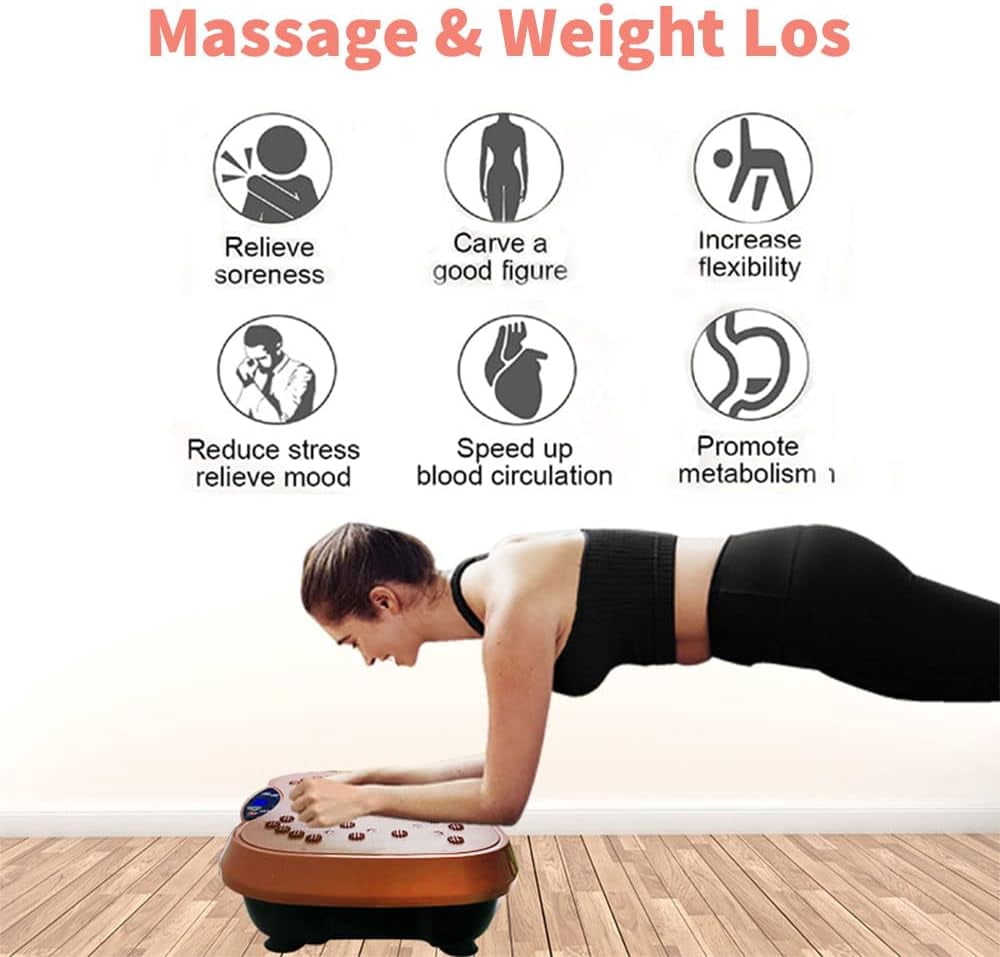 Vibration Platform Machines Whole Body Workout Vibration Plate Exercise Fitness Platform for Weight Loss Slimming Training Massage 1-99 Levels