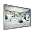 thumbnail image 2 of Designart 'Winter In Mountain Village' Traditional Framed Art Print, 2 of 4