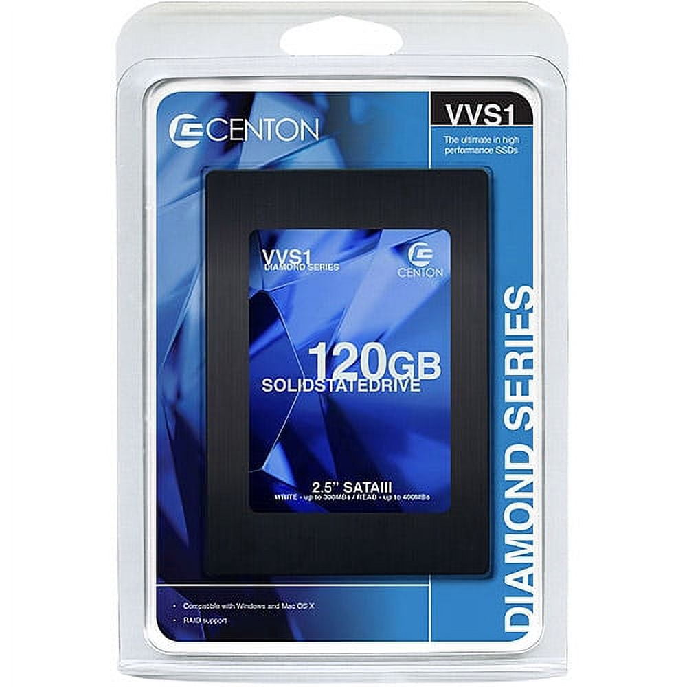 Centon Diamond VVS1 120 GB Solid State Drive, 2.5" Internal, SATA (SATA/600), Black