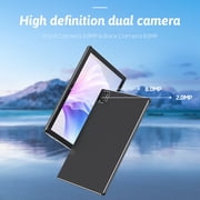 Android 15 Tablet, 10 inch 2 in 1 Tablets with Keyboard, 12GB RAM 64GB ROM 1TB Expand, Quad-Core 2.0Ghz CPU, 5G WiFi 6, BT5.0, 1280x800 HD Touchscreen, 6000mAh, Widevine L1, GMS Tablet, Black