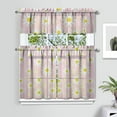 thumbnail image 2 of Boho Vintage Curtains 36 Inch - 3 Panel Farmhouse Wildflower Set with Rustic Floral Design, Rod Pocket Kitchen Window Drapes for Country Style, 2 of 4