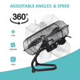 thumbnail image 3 of 20 in. 3-Speed High-Velocity Industrial Heavy Duty Metal Floor Fan in Black with Tilting Head for Outdoor/Indoor Use, 3 of 11