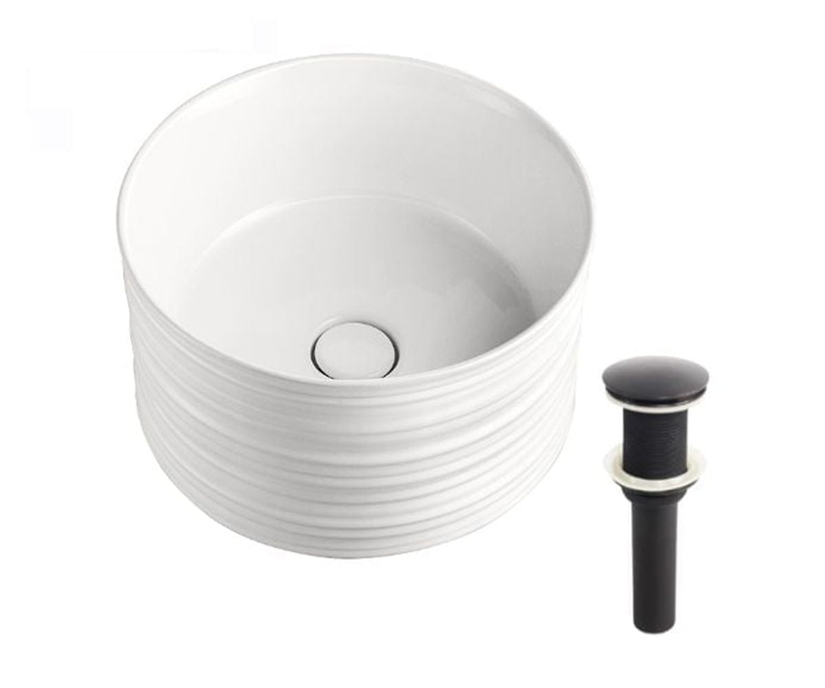 DROP Bath and Kitchen DR091351 Bathroom Vessel Sink Set