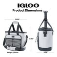 thumbnail image 5 of Igloo 28 Can Capacity Cooler Marine Soft-Sided Tote, White and Gray, 5 of 14