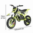 thumbnail image 4 of Kids Dirt Bike,49cc 2-Stroke Dirt Bike For Kids,Gas Powered Off-Road Mini Bike with Front & Rear Disc Brake,Mini Motorcycle Motocross Dirt Bike for Kids Adult,Up to 20 MPH,Weight Support Up to 220LBS, 4 of 9