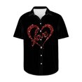 thumbnail image 3 of BiZtdJrK Mens Shirts Short Sleeve, Valentine Outfits Fashion Graphic Loose-Fit Turndown Collar Tshirt Vacation Summer Blouses Multicolor 5XL, 3 of 6