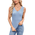 thumbnail image 2 of Womens Summer Casual V Neck Sleeveless Workout Tank Tops M, 2 of 7
