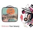 thumbnail image 6 of FORMRS Travel Makeup Bag Large Capacity Train Case Cosmetic Organizer with Adjustable Dividers, Retro UFO, 6 of 8
