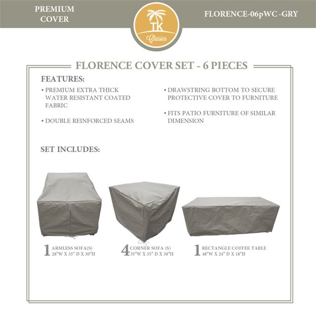 Housse de Protection FLORENCE-06p en Gris
