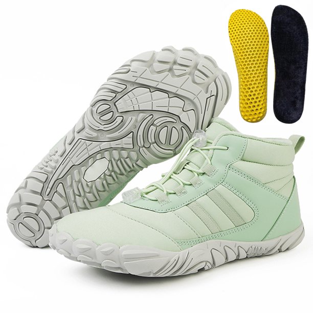 Botas de Nieve WDOplteas Forradas Piel Verde 44 para Senderismo