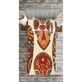 thumbnail image 3 of Ambesonne Tiki Bar Quilted Bedspread Set 2 Pcs, Folk Art, Twin Size, Multicolor, 3 of 3