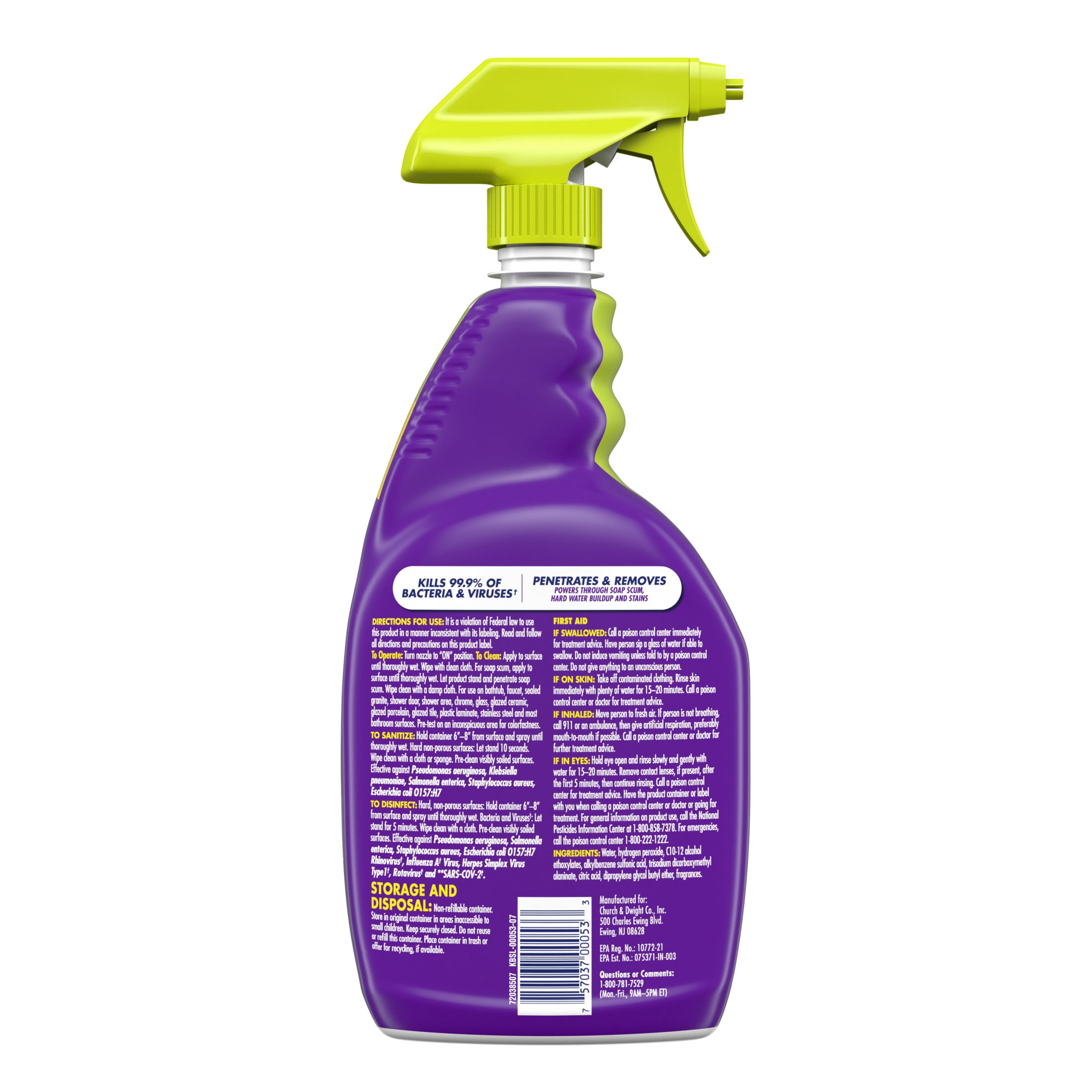 OxiClean Bathroom Cleaner, Shower, Tub & Tile, Powered by OxiClean Stainfighters, Fresh Scent, 32 oz