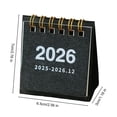 thumbnail image 6 of Dserhfy 2 Pcs Mini Desk Calendar Oct. 2025-Dec. 2026 14 Monthly Planner Desktop Small Standing Flip Calendar with Twin-Wire Binding for Home Office, 6 of 8