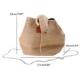 thumbnail image 4 of AOOOWER Handmade Straw Crochet for Totes Bag Pack Daily Necessaries Girls Women Fashion, 4 of 15