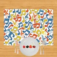 thumbnail image 3 of 2024 Placemat Fashion Music Note Print Table Mats for Kitchen Dinner Linen Coasters Coffee Tea Cup Pads Dish, 3 of 6