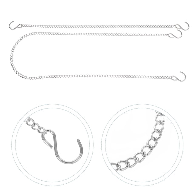 unbranded 6Ud Cadena Metálica Para Colgar Carteles Con Sofisticado Color Plata