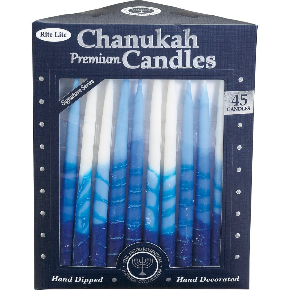 Premium Chanukah Candles Blue/White