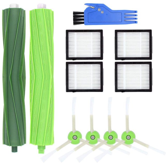 Kit de accesorios de repuesto para cepillos giratorios, cepillo lateral y filtros Hepa para iRobot Roomba i7 i7+ / i7 Plus E5 E6 E7 Robot aspirador (paquete B) Ormromra WLJ-4906