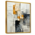 thumbnail image 2 of Designart "Urban Abstract in Grey and White I" Abstract Framed Wall Art - Modern Grey Abstract Collages Bedroom Framed Canvas Wall Art, 2 of 6