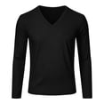 thumbnail image 5 of HAOTAGS Men’s Athletic Long Sleeve T-shirts V-Neck Quick Dry Mesh Pullover Shirt Black Size 2XL, 5 of 10