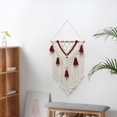 thumbnail image 3 of Macrame tapiz para colgar en , borla, bohemio, 22 x 32 pulgadas, hecho , elegante y hermosa manta para arte de pared, dormitorio, BLESIY Macramé Tela decorativa, 3 of 7