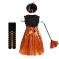 thumbnail image 3 of Disfraz de calabaza para bebé, vestido de princesa para niña, vestido elegante para actuación de vampiro, mameluco de bruja para Halloween de 1 a 12 años, 3 of 5