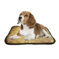 thumbnail image 2 of PKQWTM Golden Grunge Pet Dog Cat Bed Pee Pads Mat Cushion Potty Dogsblankets Crate Bed Kennel 14x18 inch, 2 of 3