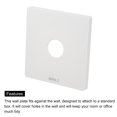 thumbnail image 4 of Ojal Pared Placa PC Decoración Pared Panel con 0.8 Pulgadas Cable Paso Única Salida Placa Montajes Blanco para Bajo-Voltaje Cables Paquete de 2, 4 of 4
