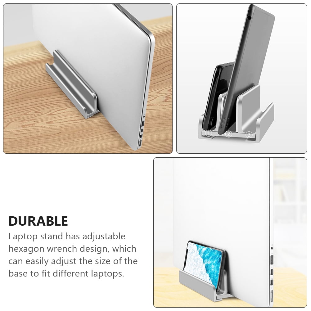 TAILTOSS 1Pcs Silver Aluminum Alloy Laptop Stand Bracket Adjustable Desk Riser for Electronic Devices 6.29X2.55X1.85in