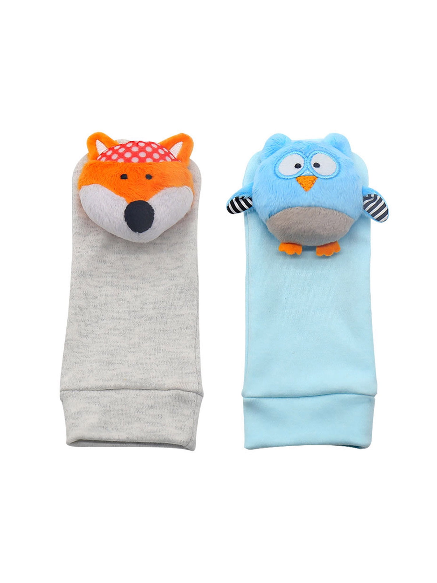 0-2 Yrs Old Wri Rattles Caoon Animal Pattern Rattle Wri Bands Toy for 02 Yrs Old Baby Newborn Infant Girl Boys Oyunngs 【 】 Soft Baby Socks Toys 