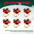 thumbnail image 4 of Napkin Rings Set of 6, Red Apple Napkin Ring for Wedding,Dinner Party, 4 of 5