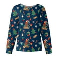 thumbnail image 2 of Hearthz Nurse Jackets for Women Scrub Christmas Warm Up Scrub Tops for Women Xmas Elk Print Long Sleeve Snap Front Nurse Uniforms with Pockets S-5XL, 2 of 7