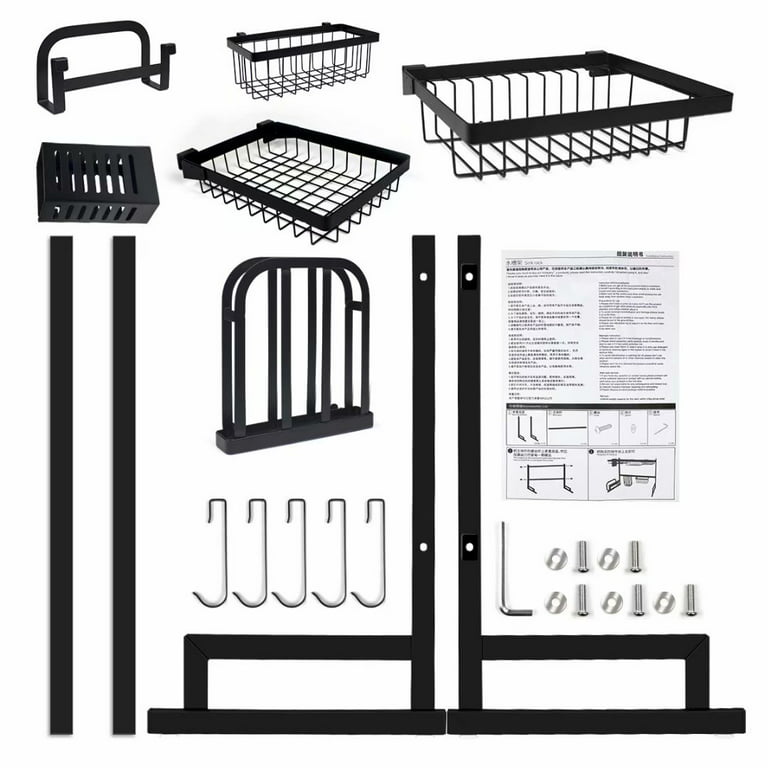 Stainless Steel Dish Rack Dish Drainer Drying Dryer Rack Holder with  Draining Board Chopsticks Holder for Kitchenware 