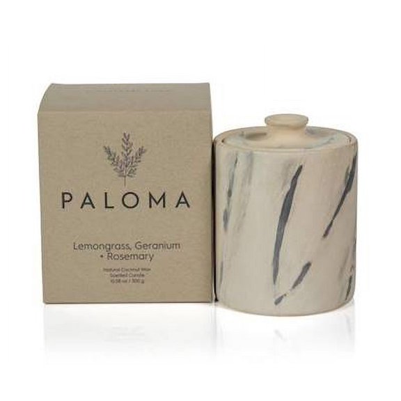 LEMONGRASS GERANIUM ROSEMARY Zodax Paloma Scented Jar Candle - 10.5 oz