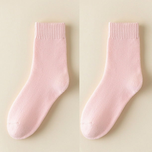 Calcetines de invierno para mujer, calcetines de tubo medio con forro polar para mayor calidez y protección contra el frío, calcetines de forro polar, calcetines de algodón para mujer