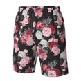 thumbnail image 5 of Naloa Rose Flowers Men's Beach Shorts, Surfing shorts, Swim trunks, Quick Dry Swim Trunks for Surfing Beach Fun - 3X-Large, 5 of 9