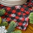 thumbnail image 3 of Sm:)e Snowflakes Winter Christmas Buffalo Plaid Cloth Napkins 6-Pack 18 x 18 Inch, 3 of 7
