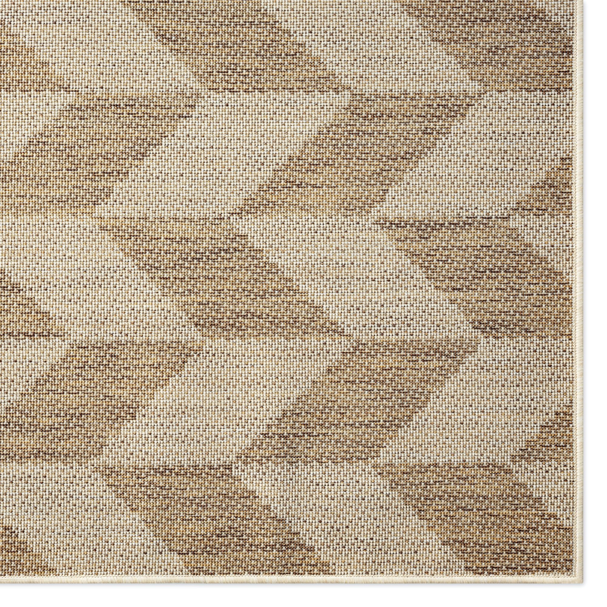 Nicole Miller New York Patio Country Calla Contemporary Herringbone  Indoor/Outdoor Area Rug, Orange/Ivory , 7'9x10'2 