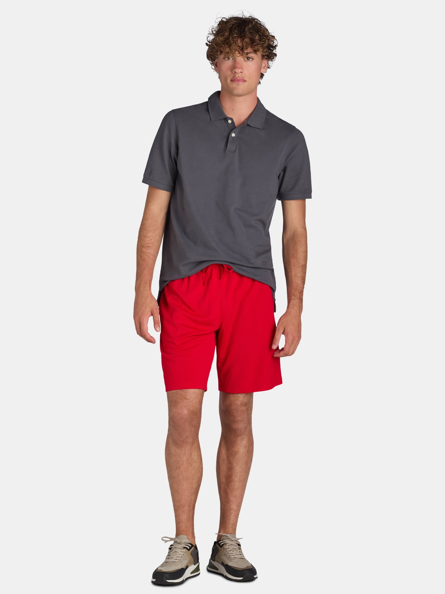 Athletic Works Men's and Big Men's Active Mesh Shorts, 9" Inseam, Sizes XS-5XL