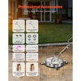 thumbnail image 2 of VEVOR 20" Pressure Washer Surface Cleaner, Stainless Steel Pressure Washer Attachments with 4 Wheels, 4000 Max PSI, 3/8 Quick Connector, 2 Spray Nozzles,, 2 of 9
