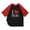 Black, variant on Boy's and Girl's 3/4 Sleeve Baseball Shirts Loose Fit Raglan Tshirt Summer Casual Round Neck Shirt Kids Colorblock Graphic Tee