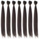 thumbnail image 4 of 7pcs Women Straight Hairpieces Straight Hair Extensions Hair Accessories with Hair Clips, 4 of 5